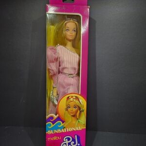 Sunsational Malibu P.J. Doll in Pink One-Shoulder Dress